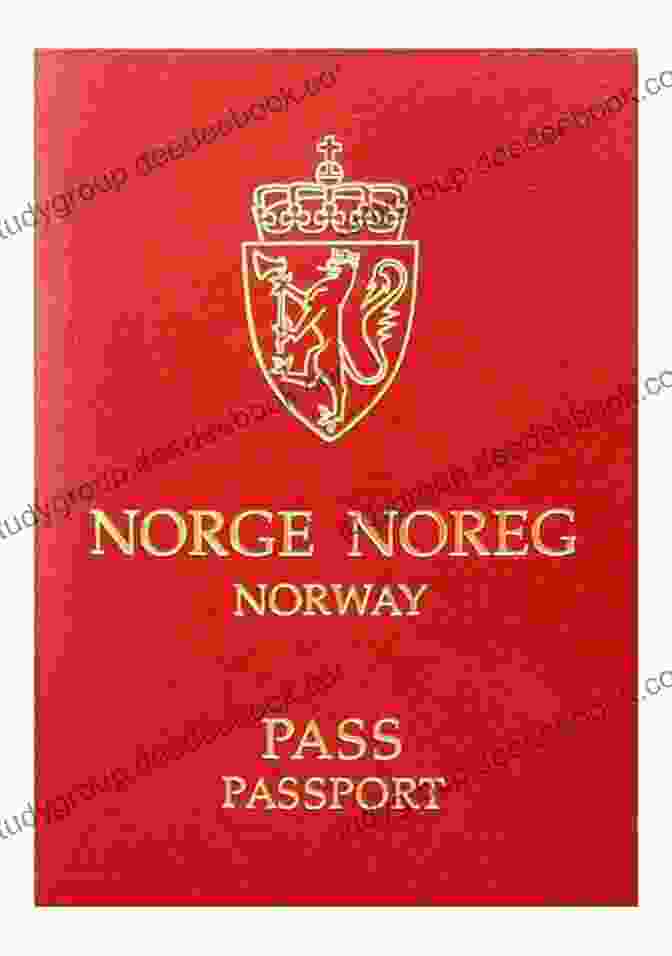 A Vintage Black And White Photograph Of A Norwegian Passport, With The Norwegian Coat Of Arms Emblazoned On The Cover. Norway To Hide: A Passport To Peril Mystery