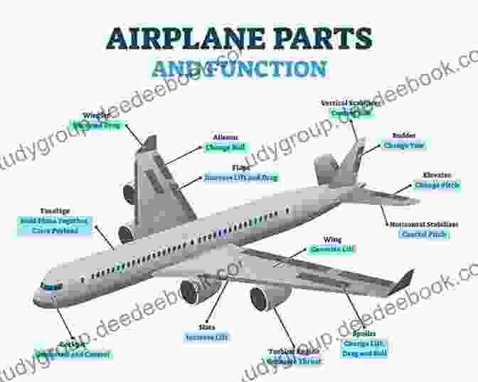 Detailed Diagram Of An Airplane's Anatomy, Labeled With Its Various Components Vocabulary For Kids : Airplanes Volume 2