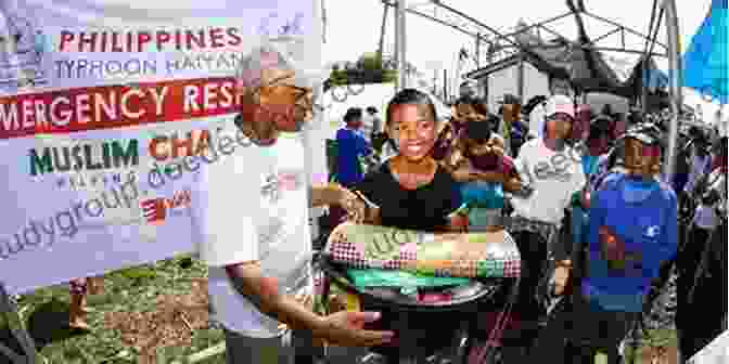 Volunteers Distribute Food And Supplies To A Community Affected By A Disaster. The Human Side Of Disaster